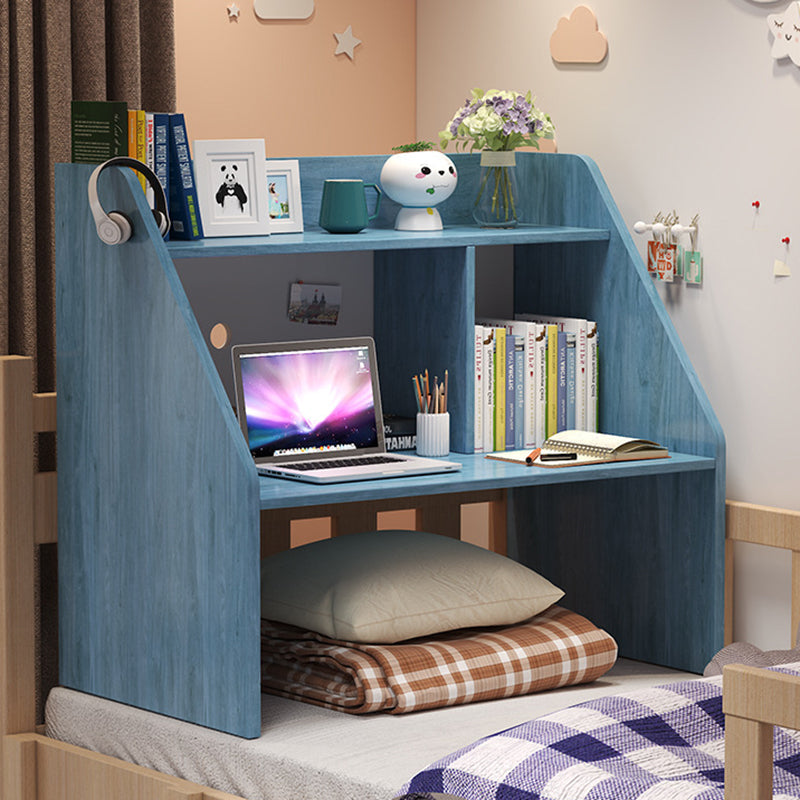 Bureau rectangulaire minimaliste moderne en bois massif avec 1 étagère pour bureau à domicile 