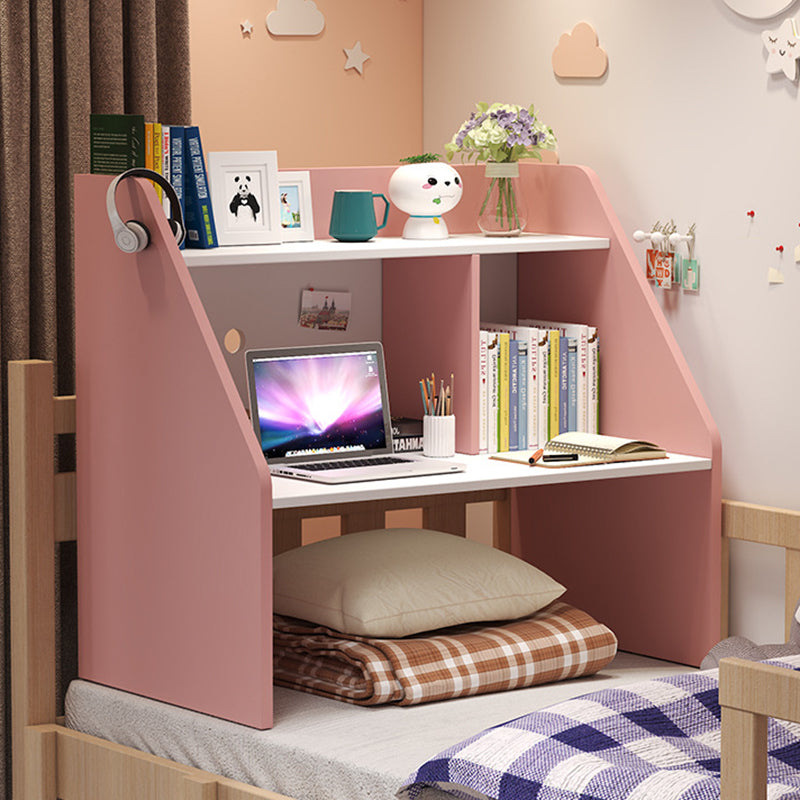 Bureau rectangulaire minimaliste moderne en bois massif avec 1 étagère pour bureau à domicile 