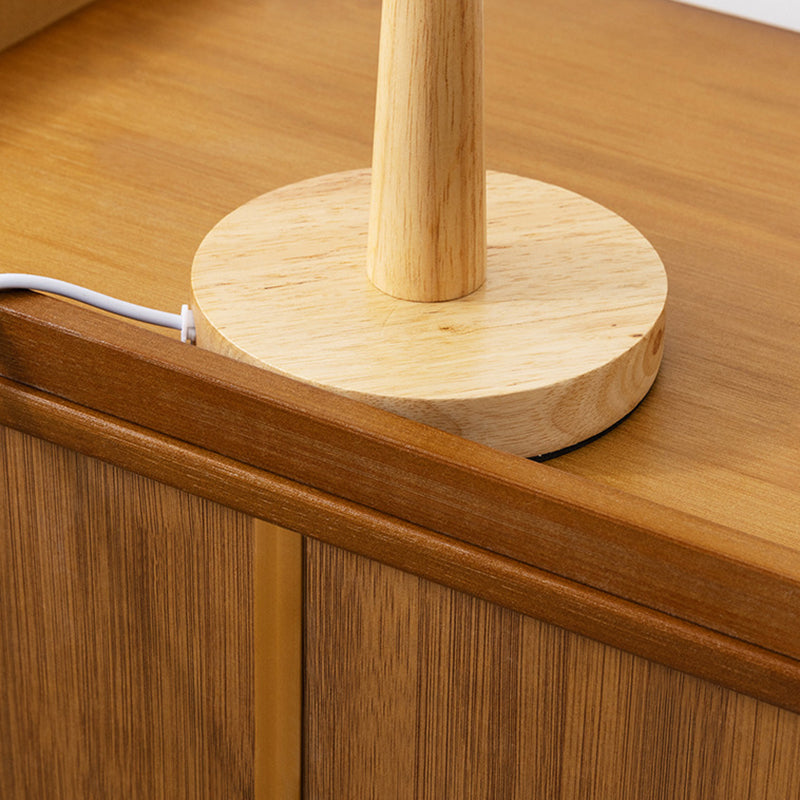Moderner minimalistischer rechteckiger Nachttisch aus Bambus-Verbundplatte, Glas und Kunststoff mit 1/3 Schubladen fürs Schlafzimmer 