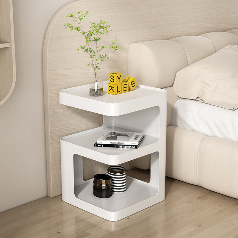 Table de nuit en fer à deux étagères Modern Simplicity pour chambre à coucher 