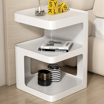 Table de nuit en fer à deux étagères Modern Simplicity pour chambre à coucher 