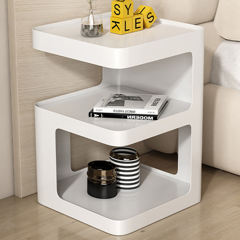 Table de nuit en fer à deux étagères Modern Simplicity pour chambre à coucher 