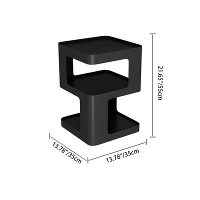 Table de nuit en fer à deux étagères Modern Simplicity pour chambre à coucher 