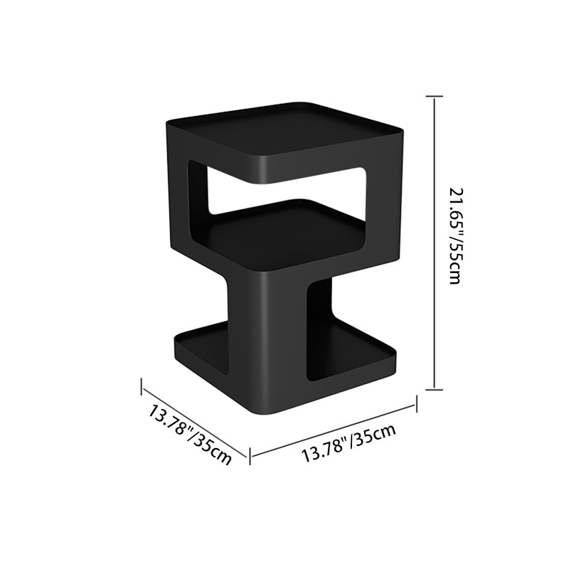 Table de nuit en fer à deux étagères Modern Simplicity pour chambre à coucher 