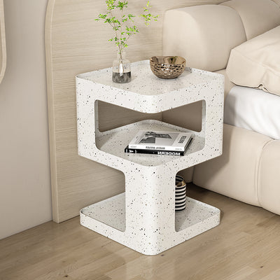 Table de nuit en fer à deux étagères Modern Simplicity pour chambre à coucher 