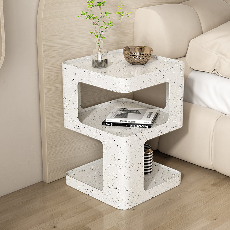 Table de nuit en fer à deux étagères Modern Simplicity pour chambre à coucher 