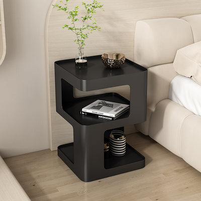 Table de nuit en fer à deux étagères Modern Simplicity pour chambre à coucher 