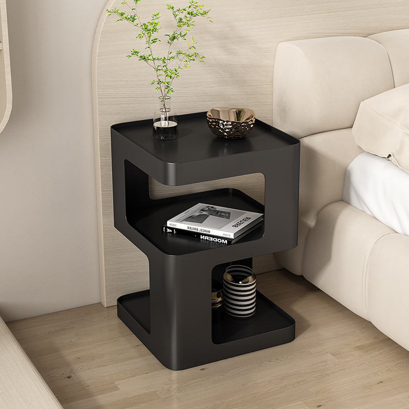 Table de nuit en fer à deux étagères Modern Simplicity pour chambre à coucher 
