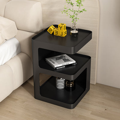 Table de nuit en fer à deux étagères Modern Simplicity pour chambre à coucher 