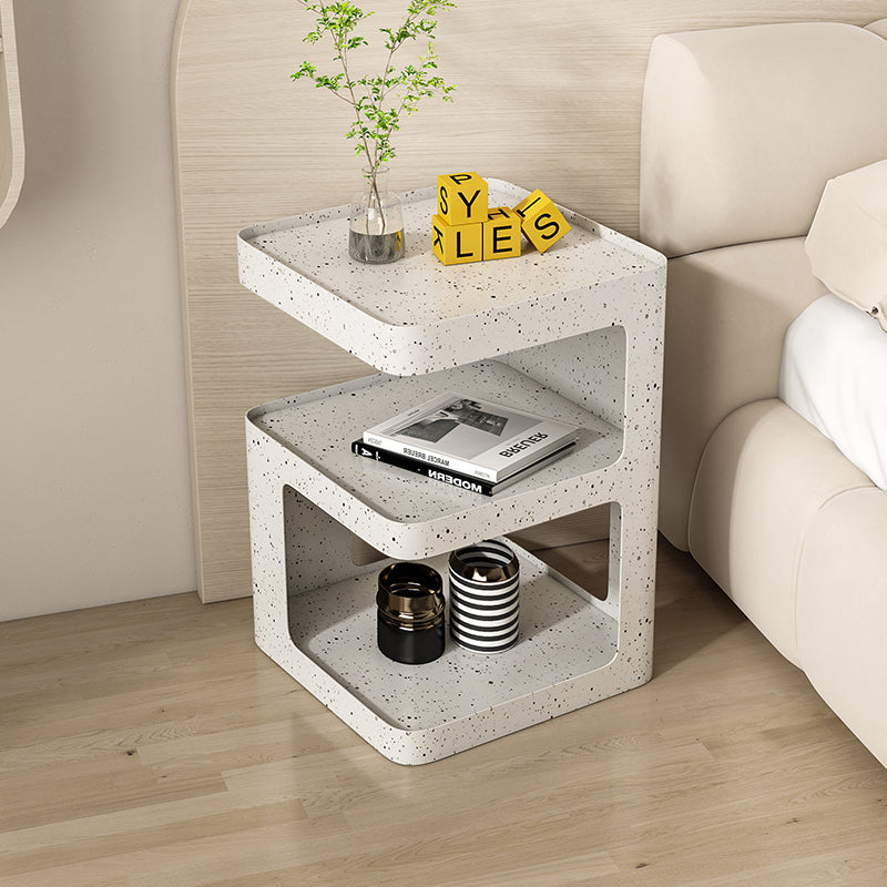 Table de nuit en fer à deux étagères Modern Simplicity pour chambre à coucher 