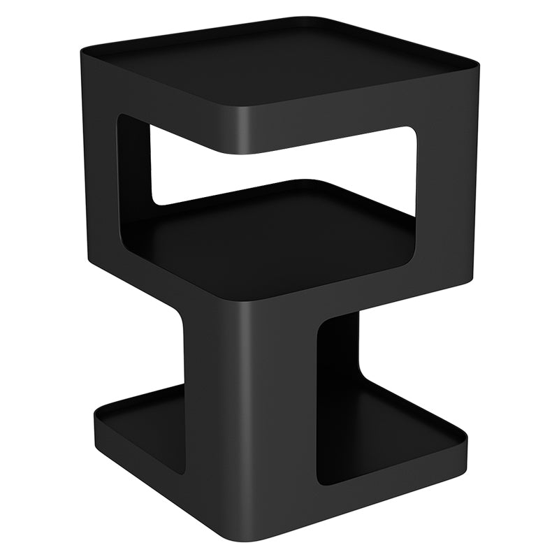Table de nuit en fer à deux étagères Modern Simplicity pour chambre à coucher 