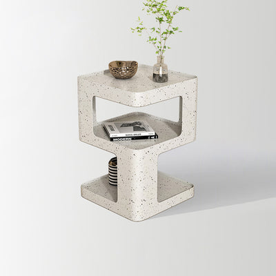 Table de nuit en fer à deux étagères Modern Simplicity pour chambre à coucher 