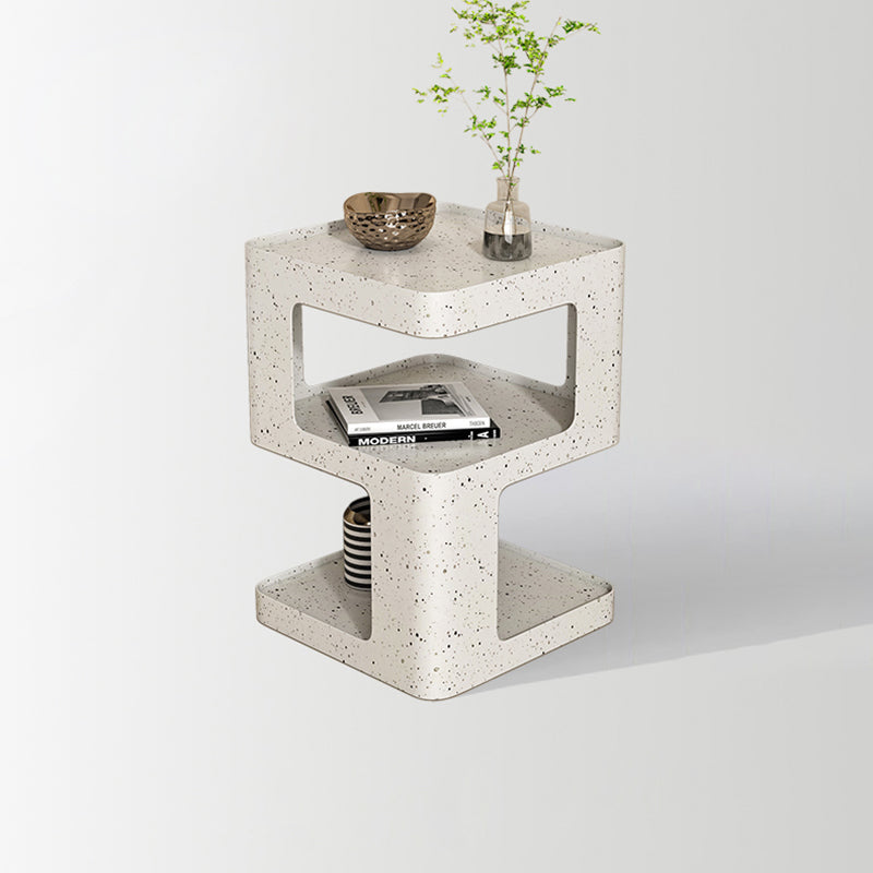 Table de nuit en fer à deux étagères Modern Simplicity pour chambre à coucher 