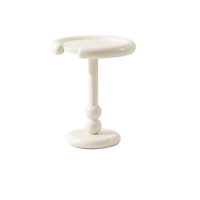 Contemporary Nordic Round Solid Wood Side Table 1-Leg For Living Room