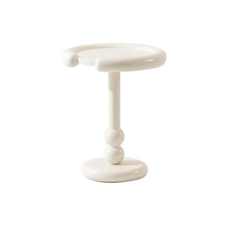 Contemporary Nordic Round Solid Wood Side Table 1-Leg For Living Room