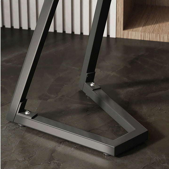 Contemporary Creative Round Solid Wood Stainless Steel Side Table For Living Room