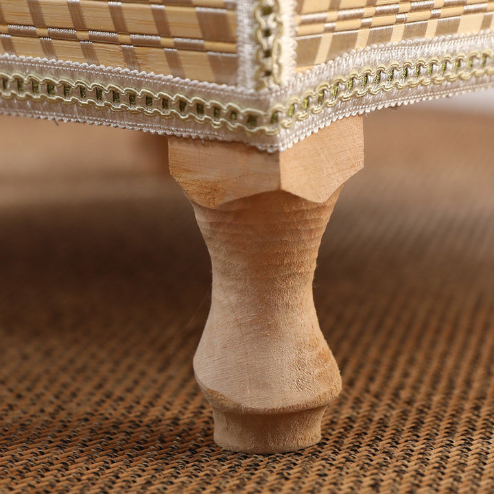 Traditional Japanese Square Bamboo MDF Poplar Wood Coffee Table 1-Storage For Living Room