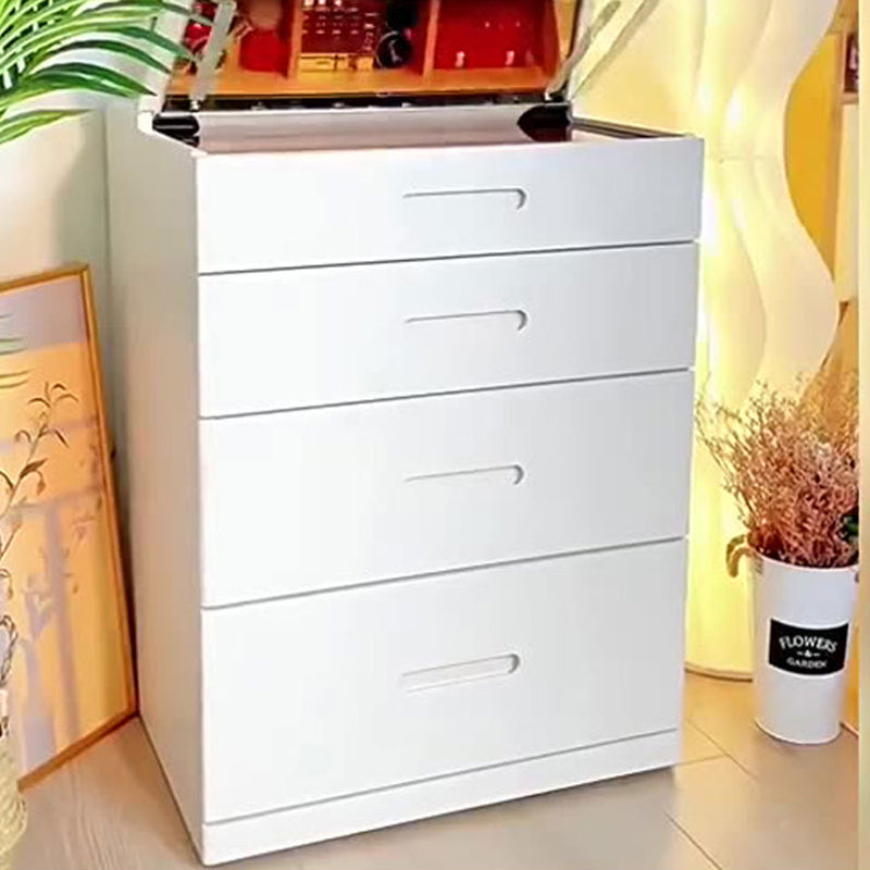 Modern Minimalist Rectangular Rubberwood Plywood Glass Makeup Vanity 3-Drawer For Bedroom