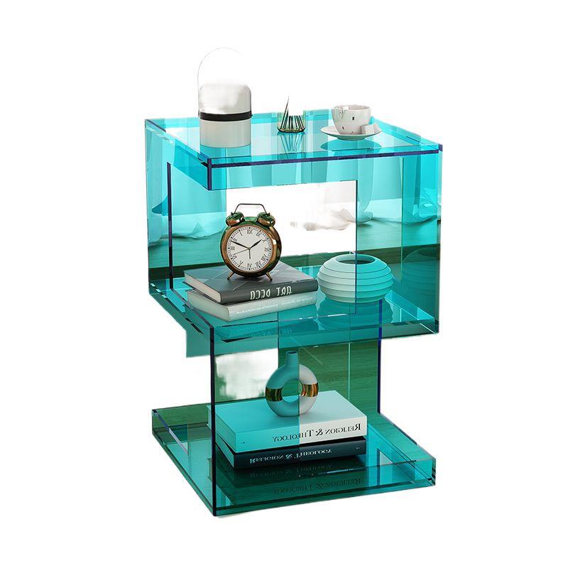 Modern Minimalist Square Acrylic Side Table 3-Tier For Living Room
