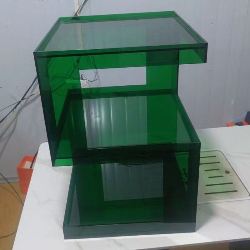Modern Minimalist Square Acrylic Side Table 3-Tier For Living Room
