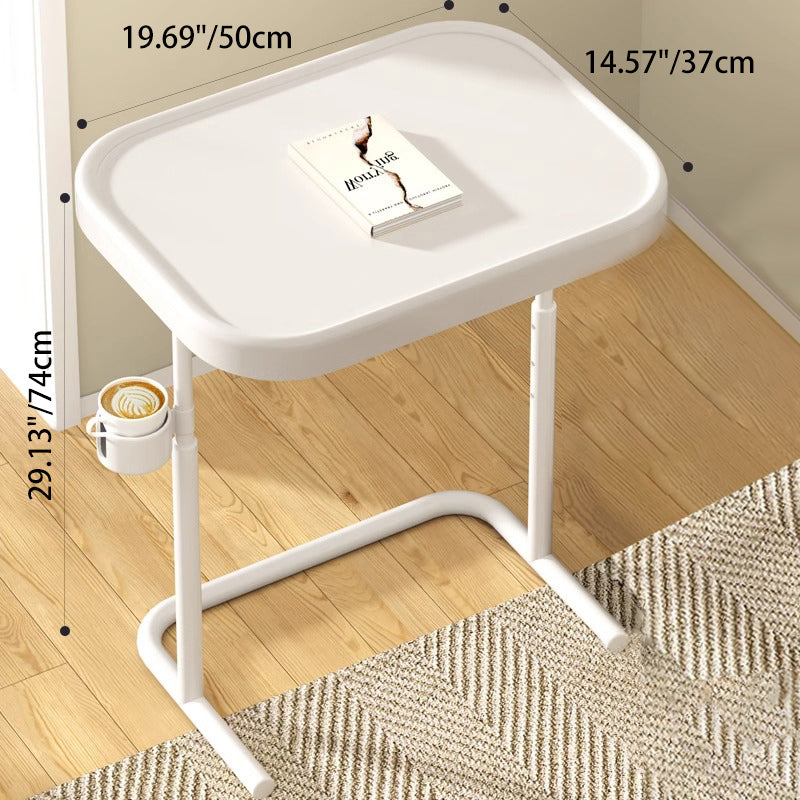 Modern Minimalist Rectangular MDF Iron Carbon Steel Side Table Removable For Living Room