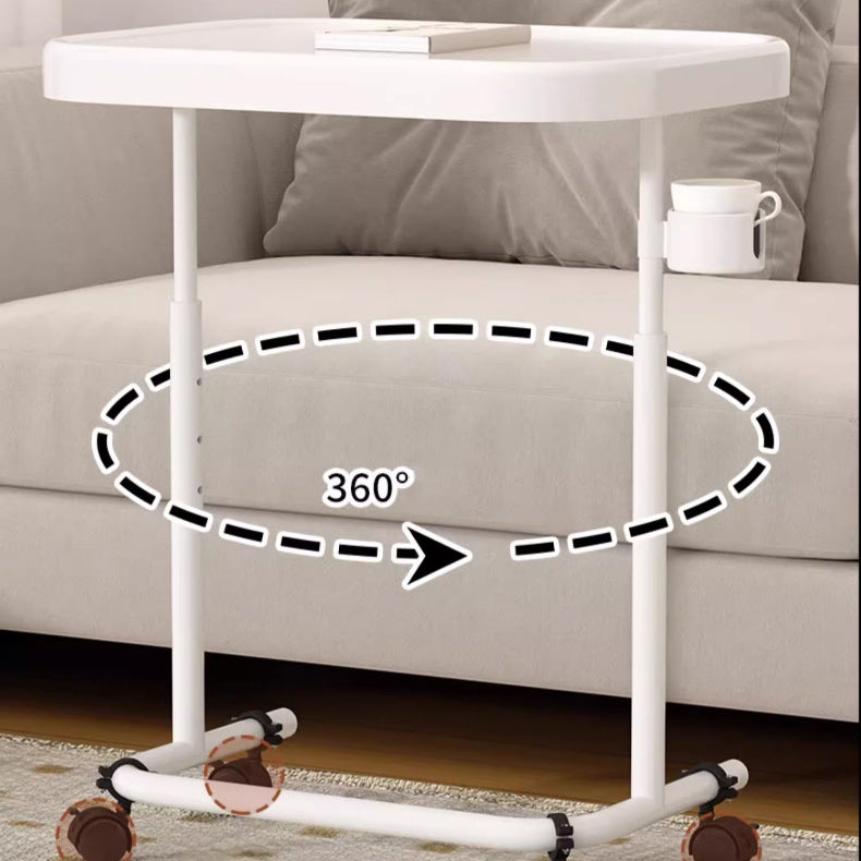 Modern Minimalist Rectangular MDF Iron Carbon Steel Side Table Removable For Living Room