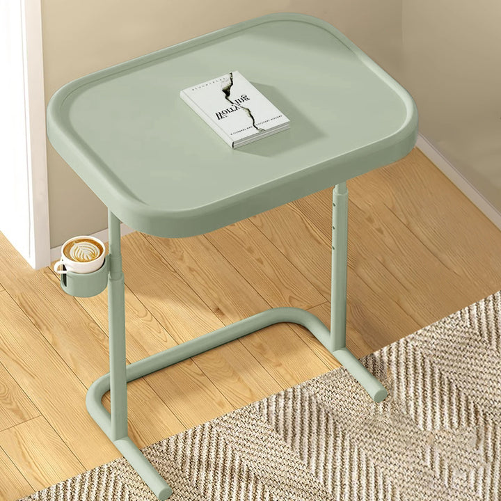 Modern Minimalist Rectangular MDF Iron Carbon Steel Side Table Removable For Living Room