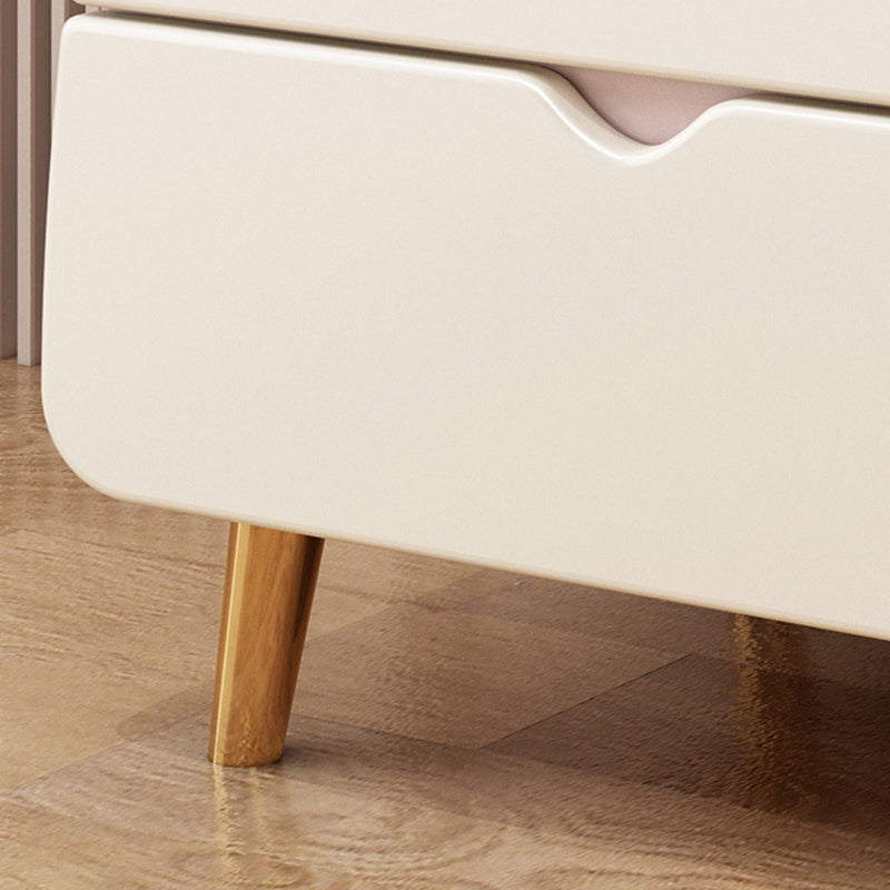 Table de nuit en bois massif et acier au carbone avec cuir microfibre pour chambre d&