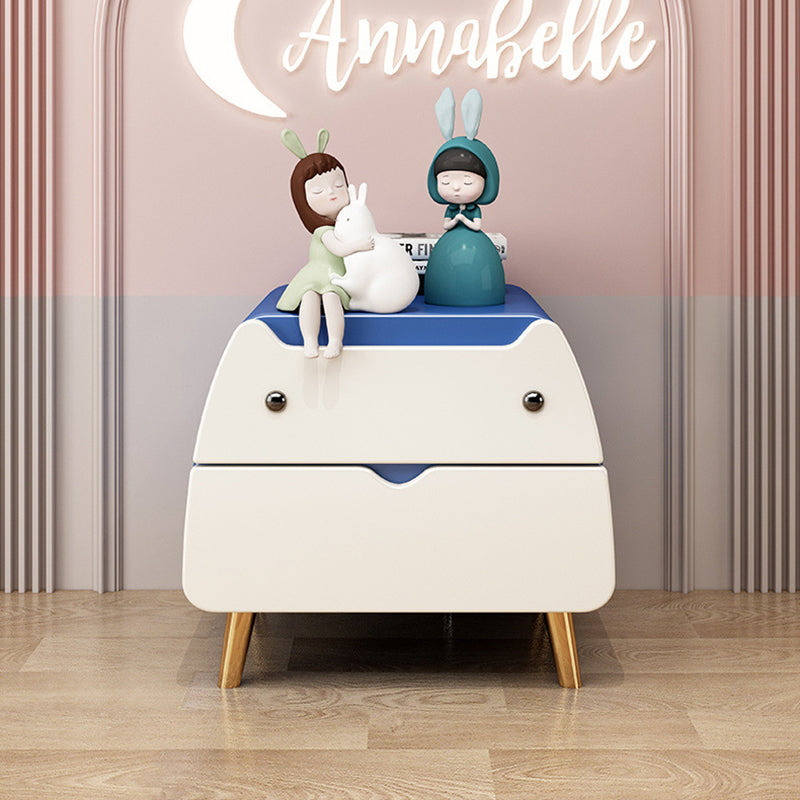 Table de nuit en bois massif et acier au carbone avec cuir microfibre pour chambre d&