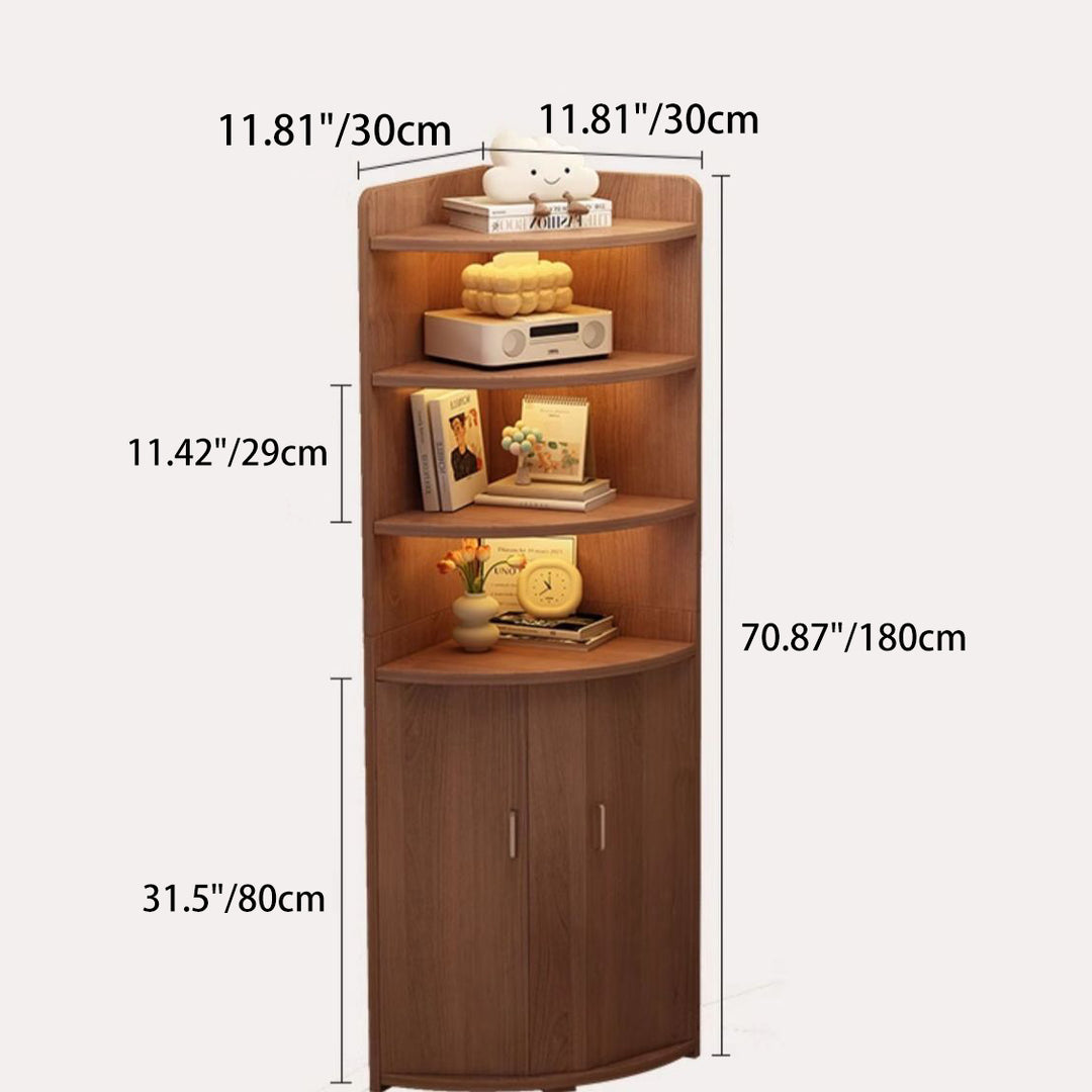 Étagères à livres en bois massif triangulaires créatives contemporaines à 4 étagères pour chambre 