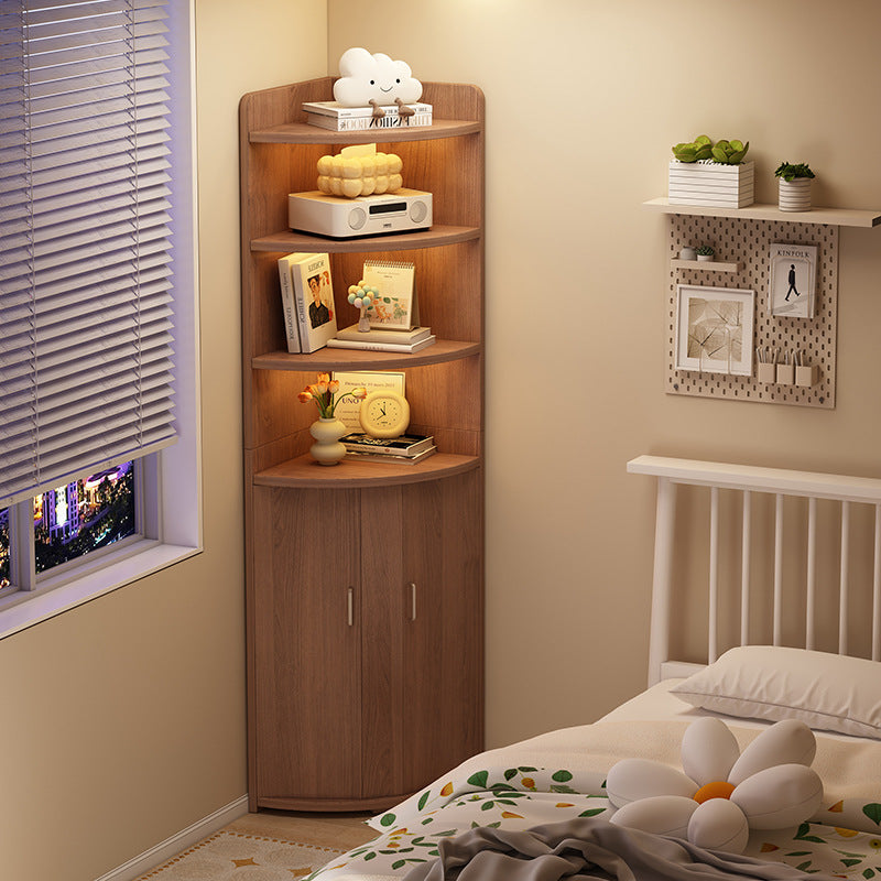 Étagères à livres en bois massif triangulaires créatives contemporaines à 4 étagères pour chambre 