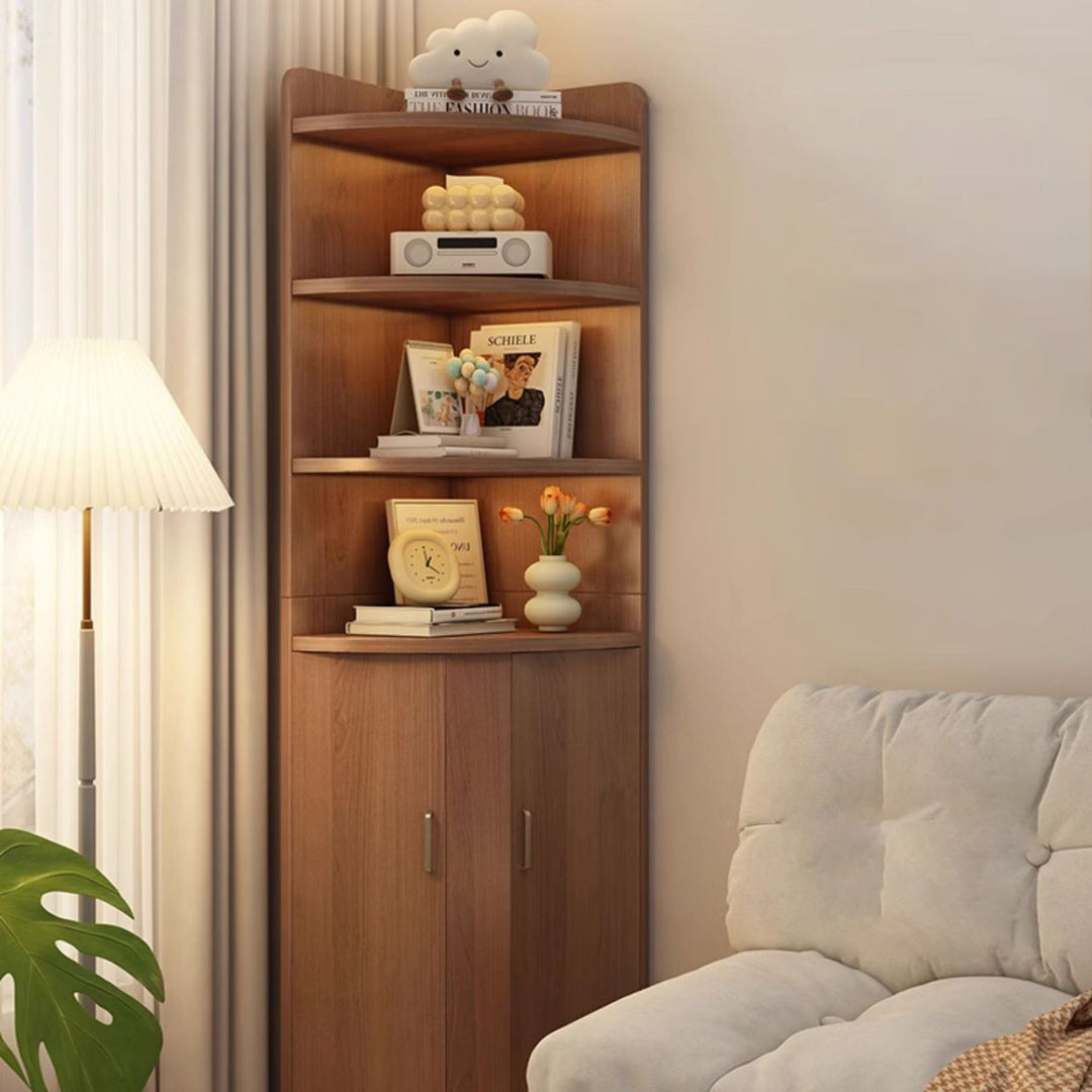 Étagères à livres en bois massif triangulaires créatives contemporaines à 4 étagères pour chambre 