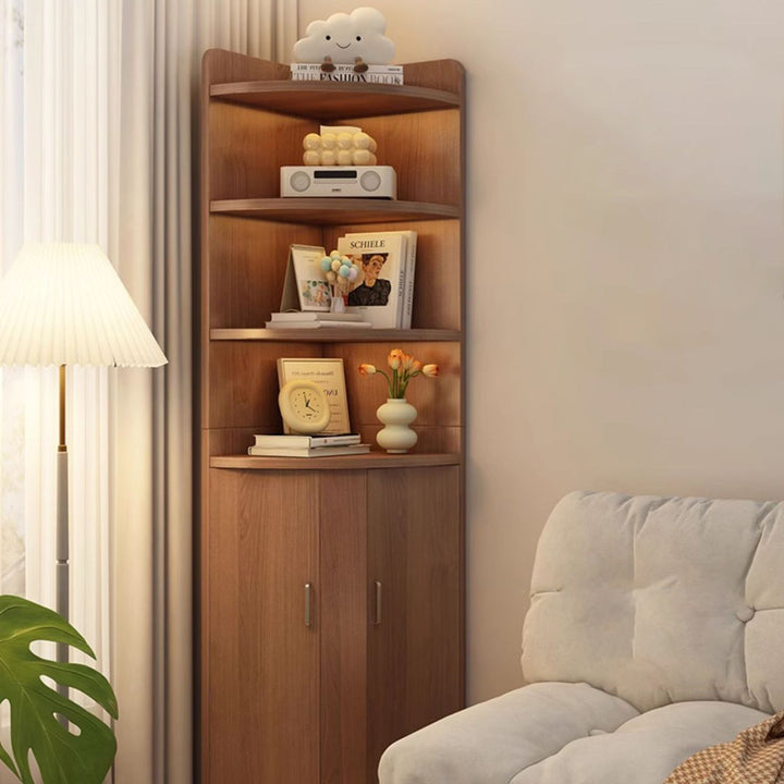 Étagères à livres en bois massif triangulaires créatives contemporaines à 4 étagères pour chambre 