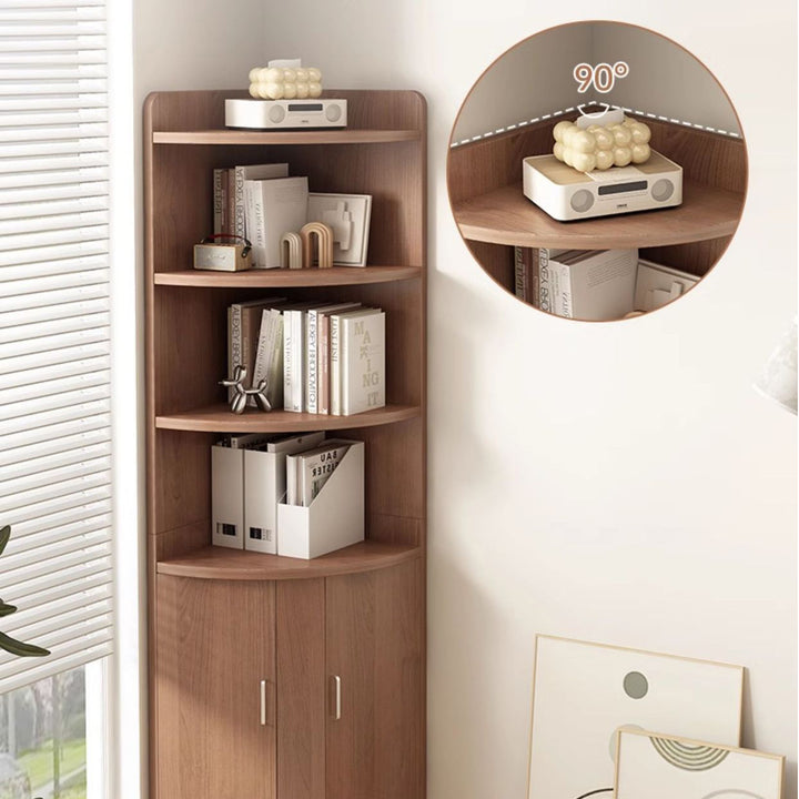 Étagères à livres en bois massif triangulaires créatives contemporaines à 4 étagères pour chambre 