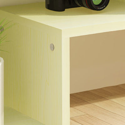 Soporte de TV rectangular minimalista moderno de 2 niveles para sala de estar 