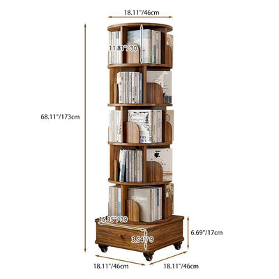 Modern Minimalist Square Base Artificial Board Bookshelves 4/5 Tier For Study