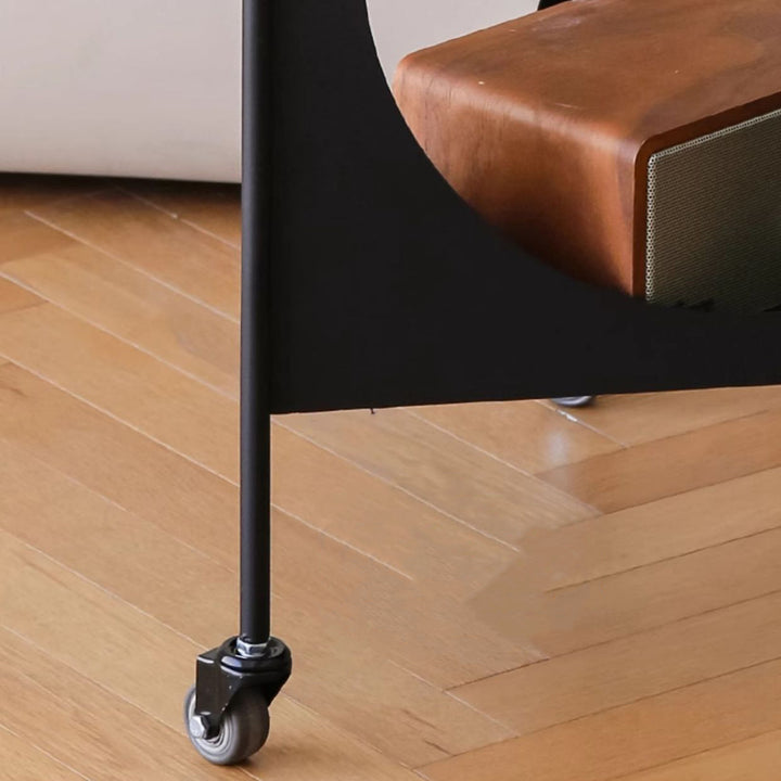 Modern Mid-Century Triangle Tabletop Iron Side Table 2-Tier For Living Room