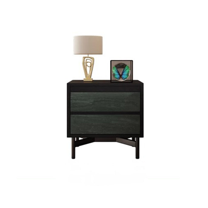 Moderner Shabby-Chic-Nachttisch mit abnehmbarer rechteckiger Tischplatte aus Sperrholz, Beschlägen und Holzfurnier, 2 Schubladen, für das Schlafzimmer 