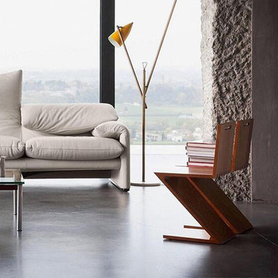 Contemporary Scandinavian Z-shaped Solid Wood Dining Chair Backrest For Living Room