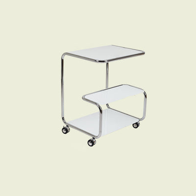 Moderner luxuriöser rechteckiger Edelstahl-Glas-Beistelltisch mit 3 Ebenen für das Wohnzimmer 