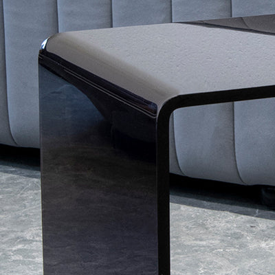 Mesa Auxiliar Acrílica Rectangular Minimalista Moderna de 2 Niveles para Sala de Estar 