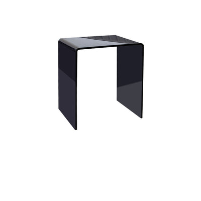 Mesa Auxiliar Acrílica Rectangular Minimalista Moderna de 2 Niveles para Sala de Estar 