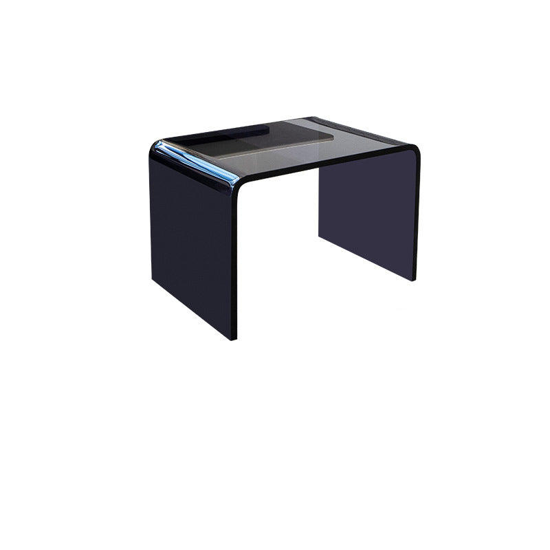 Mesa Auxiliar Acrílica Rectangular Minimalista Moderna de 2 Niveles para Sala de Estar 
