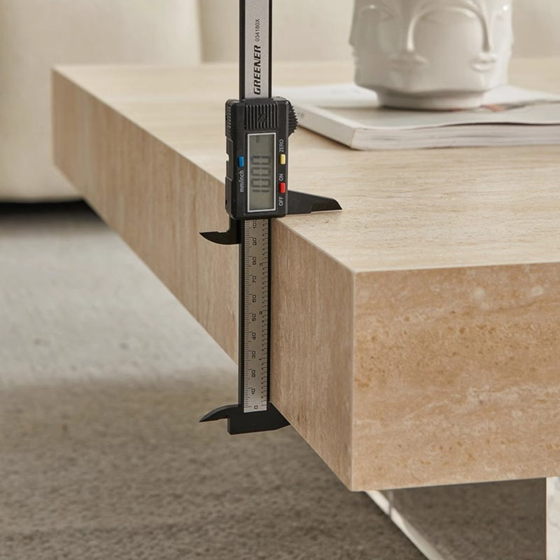 Moderner minimalistischer quadratischer &amp; rechteckiger Felsplatten-Acryl-Couchtisch 1-stufig für das Wohnzimmer 