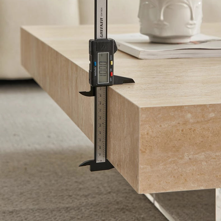 Moderner minimalistischer quadratischer &amp; rechteckiger Felsplatten-Acryl-Couchtisch 1-stufig für das Wohnzimmer 