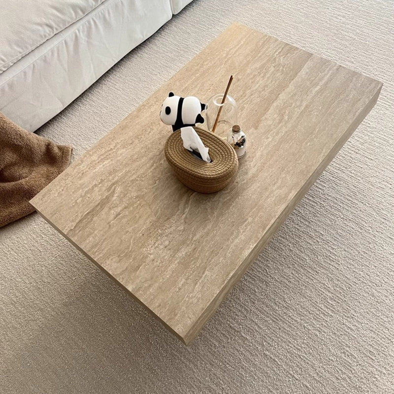 Moderner minimalistischer quadratischer &amp; rechteckiger Felsplatten-Acryl-Couchtisch 1-stufig für das Wohnzimmer 