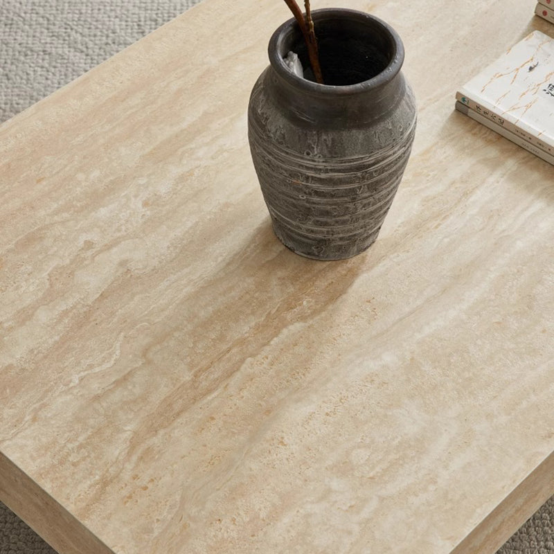 Moderner minimalistischer quadratischer &amp; rechteckiger Felsplatten-Acryl-Couchtisch 1-stufig für das Wohnzimmer 