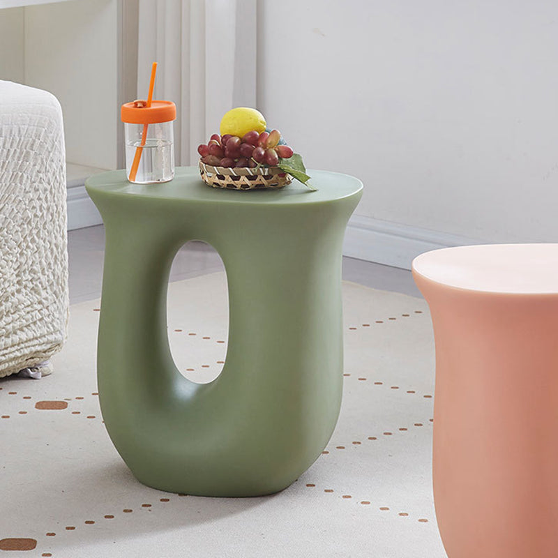 Moderner minimalistischer ovaler Skelett-Kunststoff-Couchtisch 1-stufig für das Wohnzimmer 