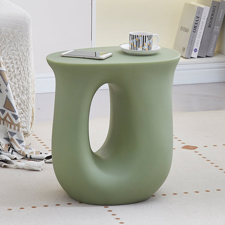 Moderner minimalistischer ovaler Skelett-Kunststoff-Couchtisch 1-stufig für das Wohnzimmer 