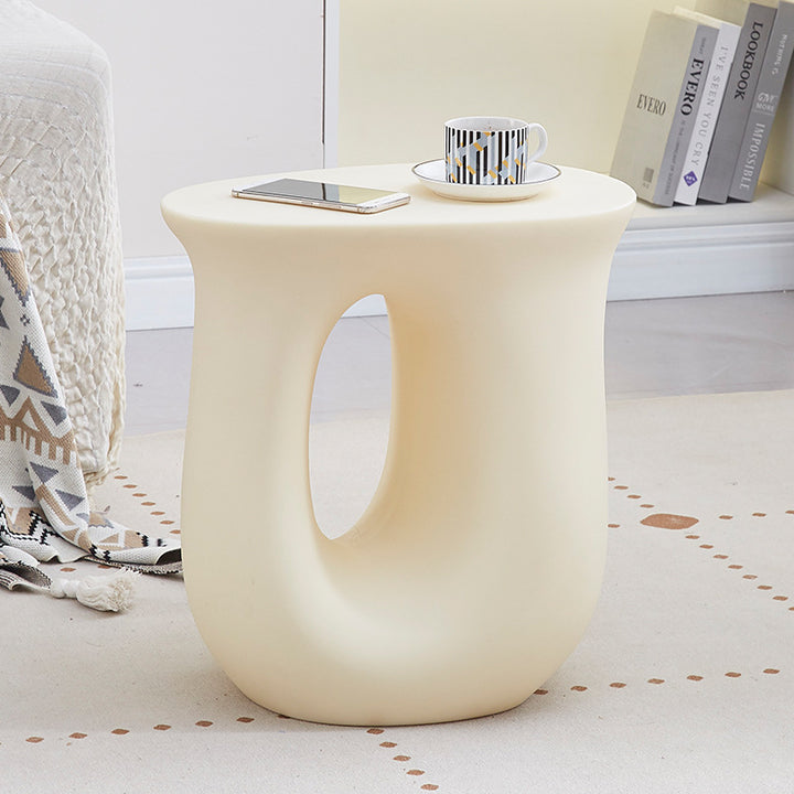 Moderner minimalistischer ovaler Skelett-Kunststoff-Couchtisch 1-stufig für das Wohnzimmer 